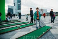 Аттракцион мобильный, выездной "Минигольф" в аренду. Звоните: (343) 219-8-219 Аттракцион игровой "Минигольф" в аренду. Звоните: (343) 219-8-219